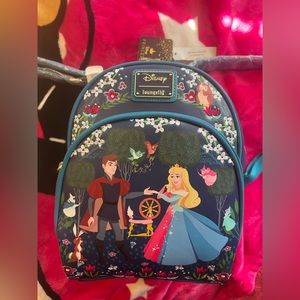 Sleeping beauty animation loungefly brand new large mini backpack